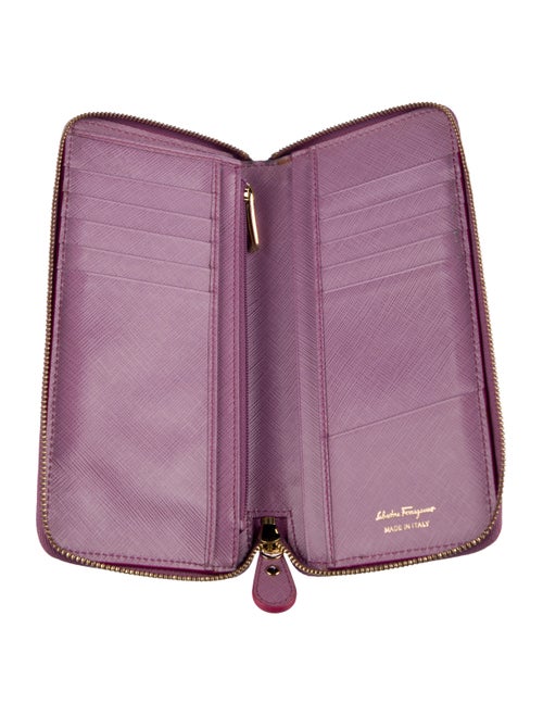 Salvatore Ferragamo Leather Printed Continental Wallet