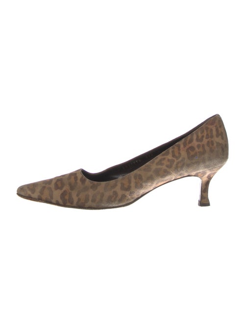 Salvatore Ferragamo Suede Animal Print Pumps