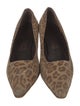 Salvatore Ferragamo Suede Animal Print Pumps
