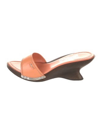 Salvatore Ferragamo Leather Leather Trim Embellishment Slides