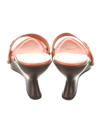 Salvatore Ferragamo Leather Leather Trim Embellishment Slides