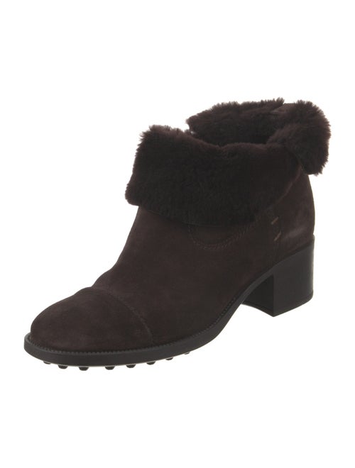 Salvatore Ferragamo Suede Fur Trim Boots