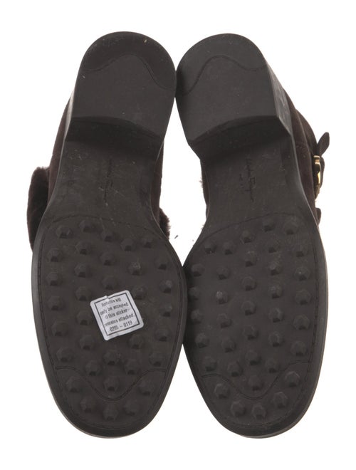 Salvatore Ferragamo Suede Fur Trim Boots