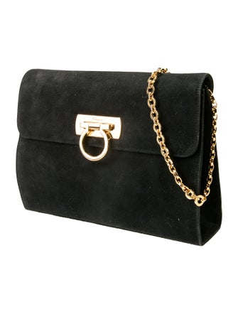 Salvatore Ferragamo Velvet Shoulder Bag
