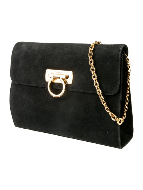 Salvatore Ferragamo Velvet Shoulder Bag