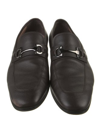 Salvatore Ferragamo Gancini Logo Leather Loafers