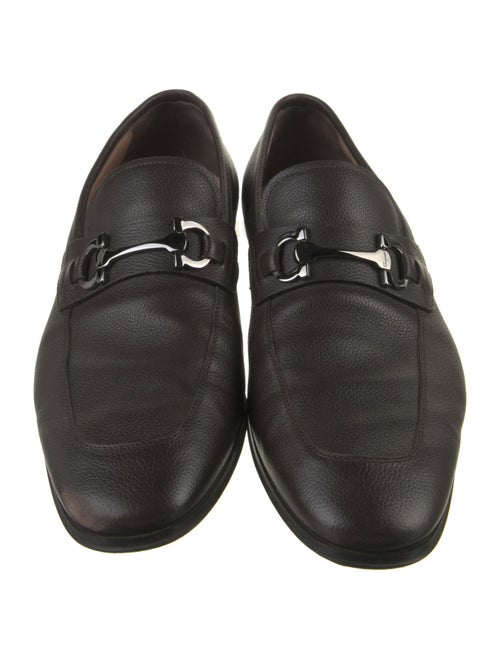 Salvatore Ferragamo Gancini Logo Leather Loafers