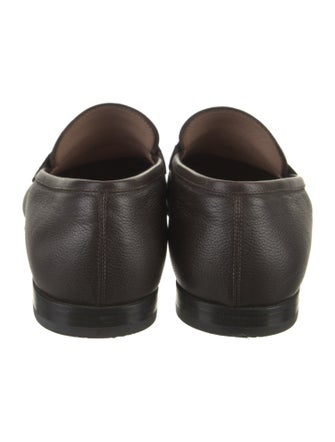 Salvatore Ferragamo Gancini Logo Leather Loafers