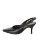 Salvatore Ferragamo Gancini Logo Leather Slingback Pumps