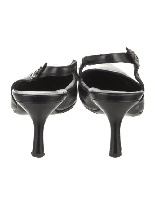 Salvatore Ferragamo Gancini Logo Leather Slingback Pumps