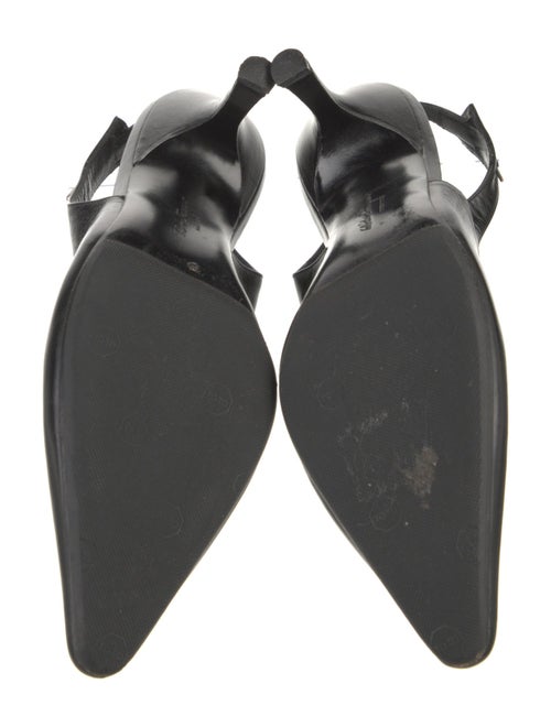 Salvatore Ferragamo Gancini Logo Leather Slingback Pumps