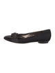 Salvatore Ferragamo Satin Bow Accents Flats