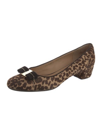 Salvatore Ferragamo Ponyhair Animal Print Pumps