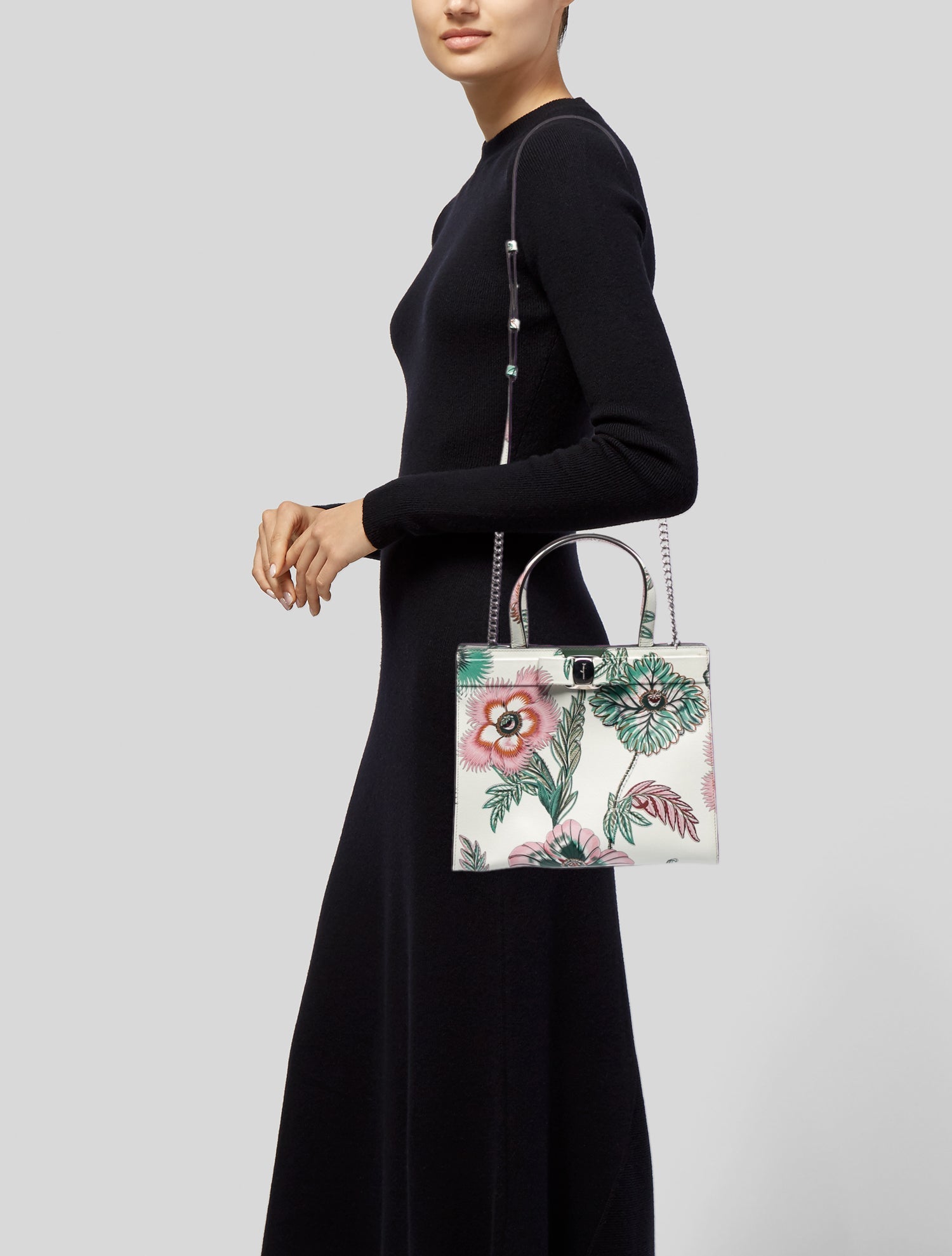 Salvatore Ferragamo Gancio Top Handle Bag