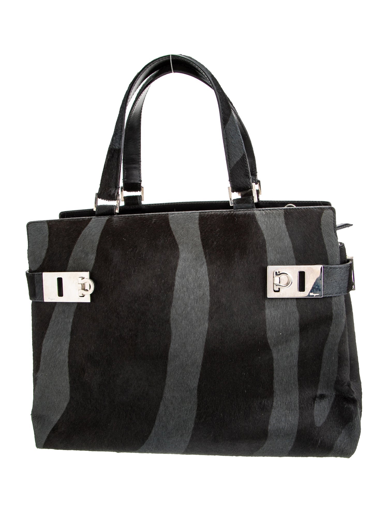 Salvatore Ferragamo Calf Hair Top Handle Bag