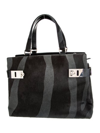 Salvatore Ferragamo Calf Hair Top Handle Bag