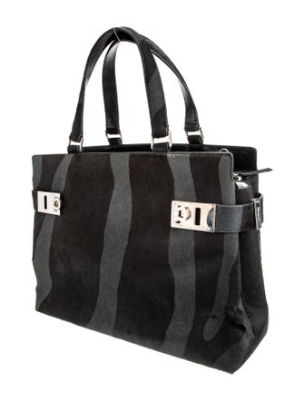 Salvatore Ferragamo Calf Hair Top Handle Bag