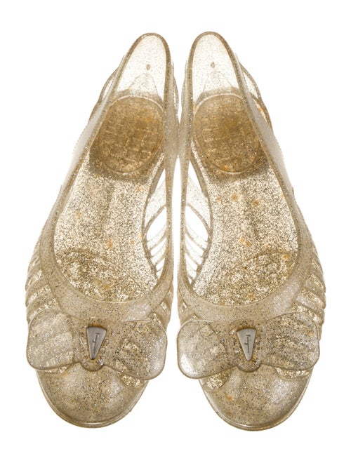Salvatore Ferragamo PVC Glitter Accents Flats