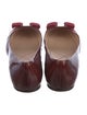 Salvatore Ferragamo Patent Leather Grosgrain Trim Ballet Flats
