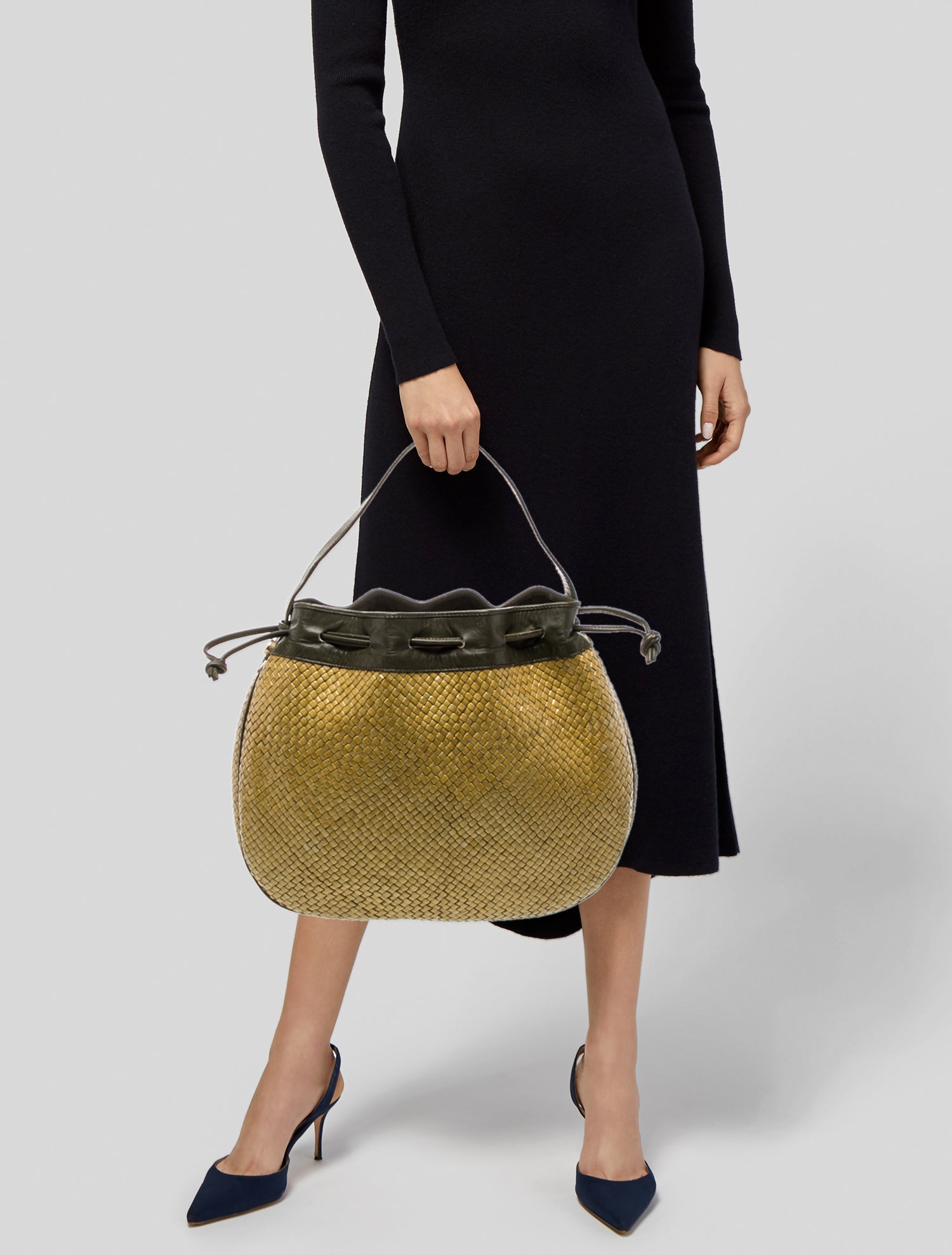 Salvatore Ferragamo Raffia Shoulder Bag