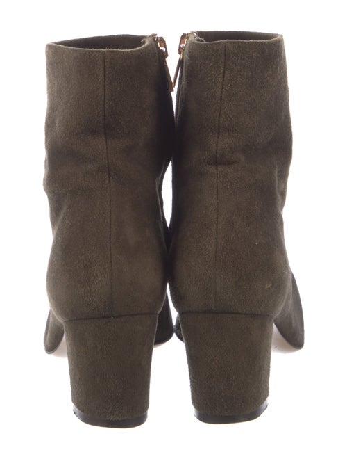 Salvatore Ferragamo Suede Chain-Link Accents Boots