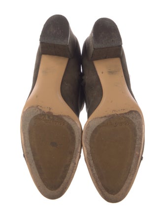 Salvatore Ferragamo Suede Chain-Link Accents Boots