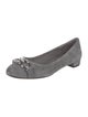 Salvatore Ferragamo Gancini Logo Suede Ballet Flats