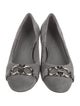 Salvatore Ferragamo Gancini Logo Suede Ballet Flats