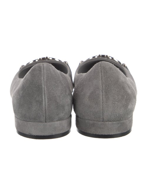 Salvatore Ferragamo Gancini Logo Suede Ballet Flats