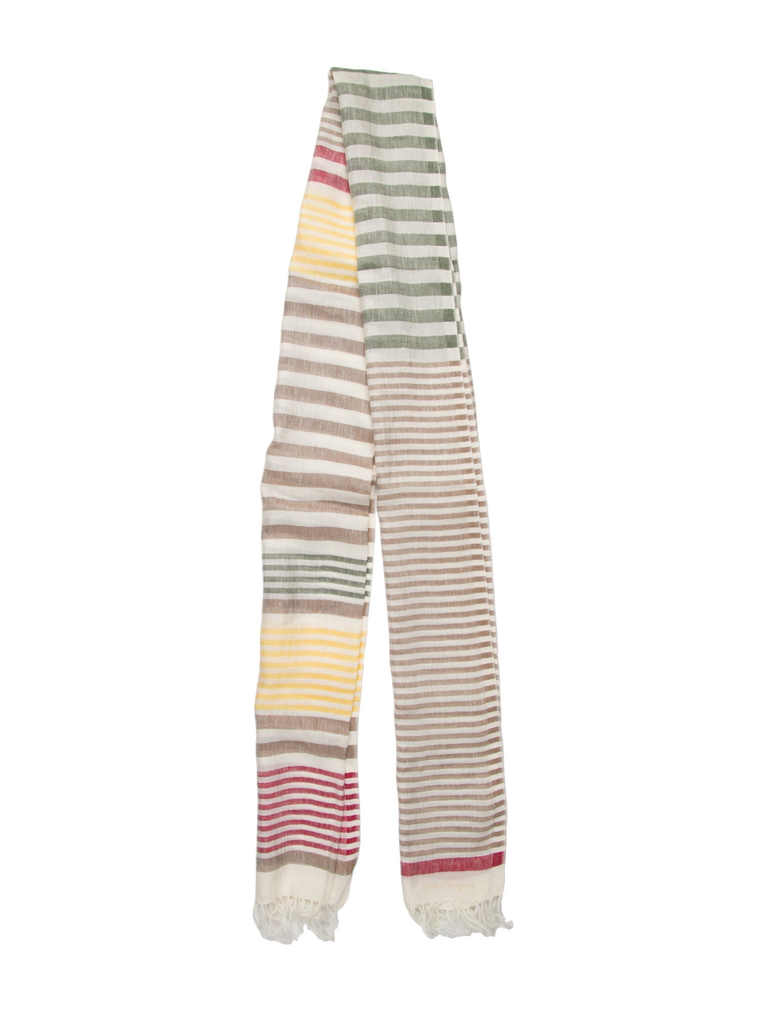 Salvatore Ferragamo Silk Striped Scarf