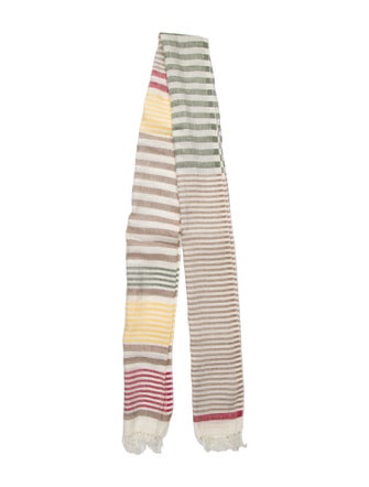 Salvatore Ferragamo Silk Striped Scarf