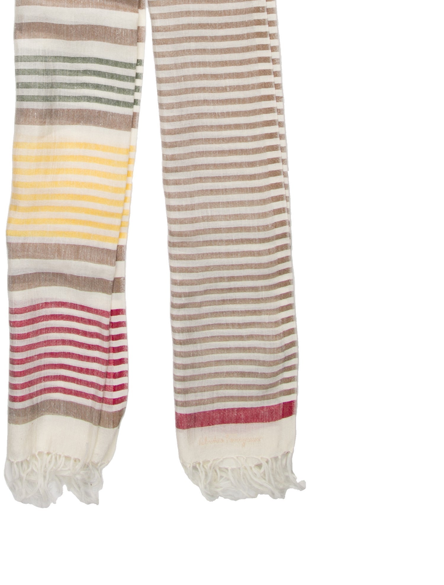 Salvatore Ferragamo Silk Striped Scarf