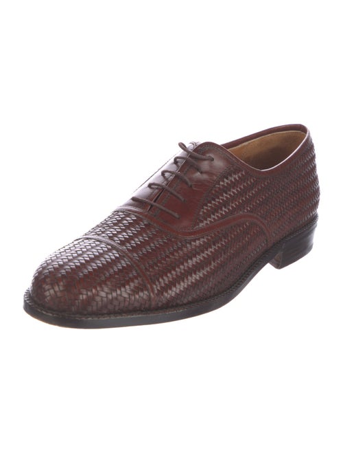 Salvatore Ferragamo Leather Braided Accents Oxfords
