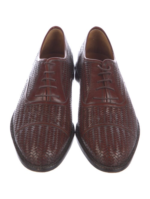 Salvatore Ferragamo Leather Braided Accents Oxfords