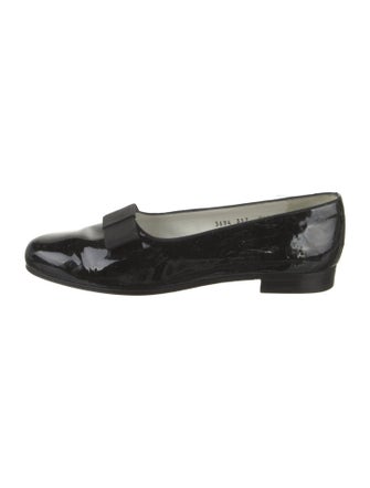 Salvatore Ferragamo Vara Bow Accent Patent Leather Flats