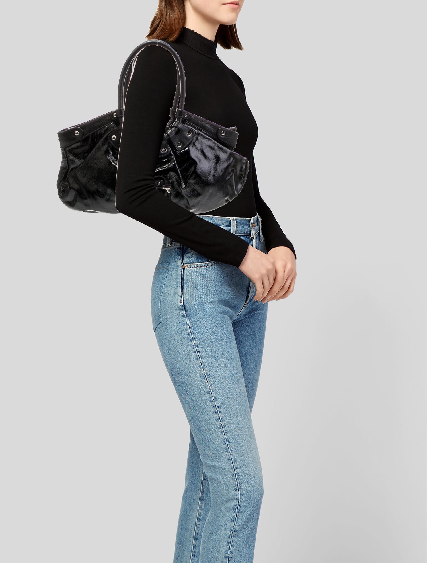 Salvatore Ferragamo Patent Leather Shoulder Bag