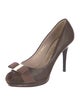 Salvatore Ferragamo Vara Bow Accent Leather Pumps