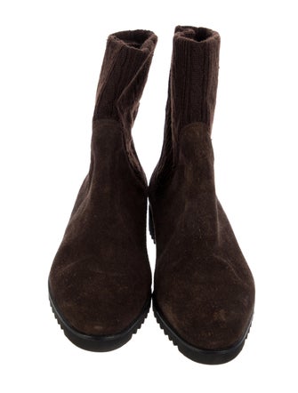 Salvatore Ferragamo Suede Chelsea Boots