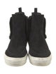 Salvatore Ferragamo Suede Fur Trim Chelsea Boots