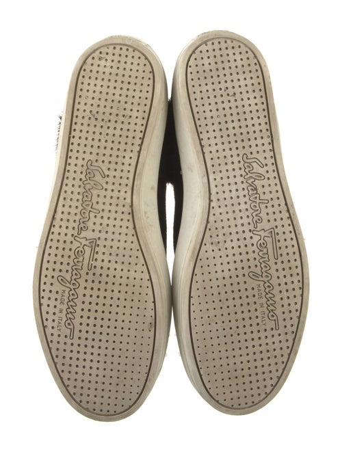 Salvatore Ferragamo Suede Fur Trim Chelsea Boots