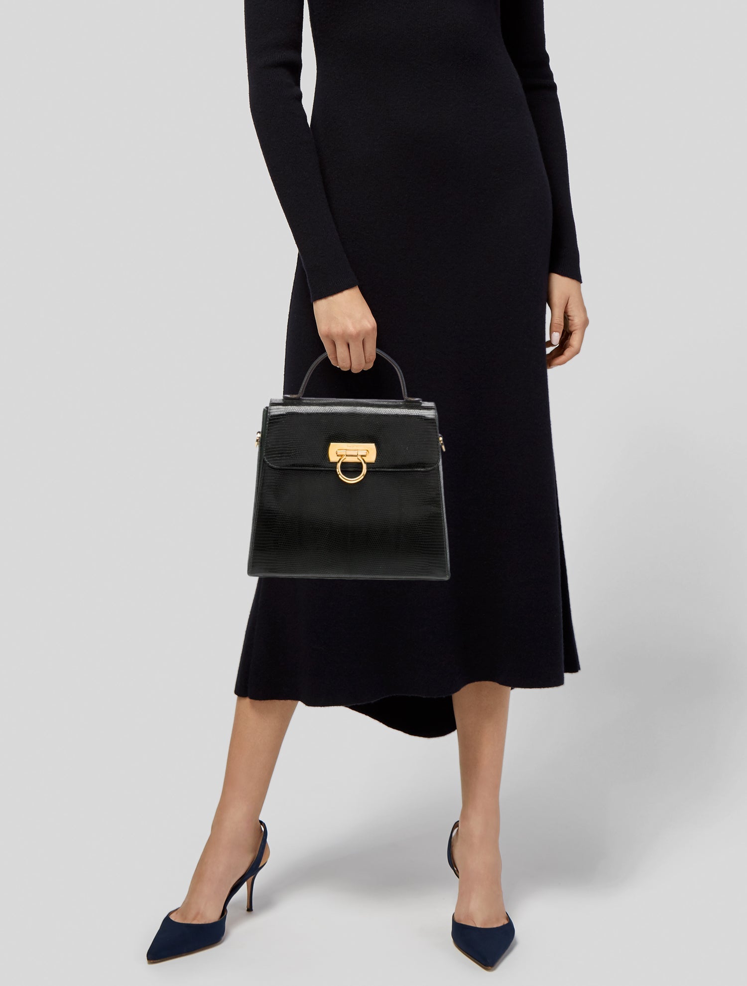 Salvatore Ferragamo Gancio Top Handle Bag Vintage