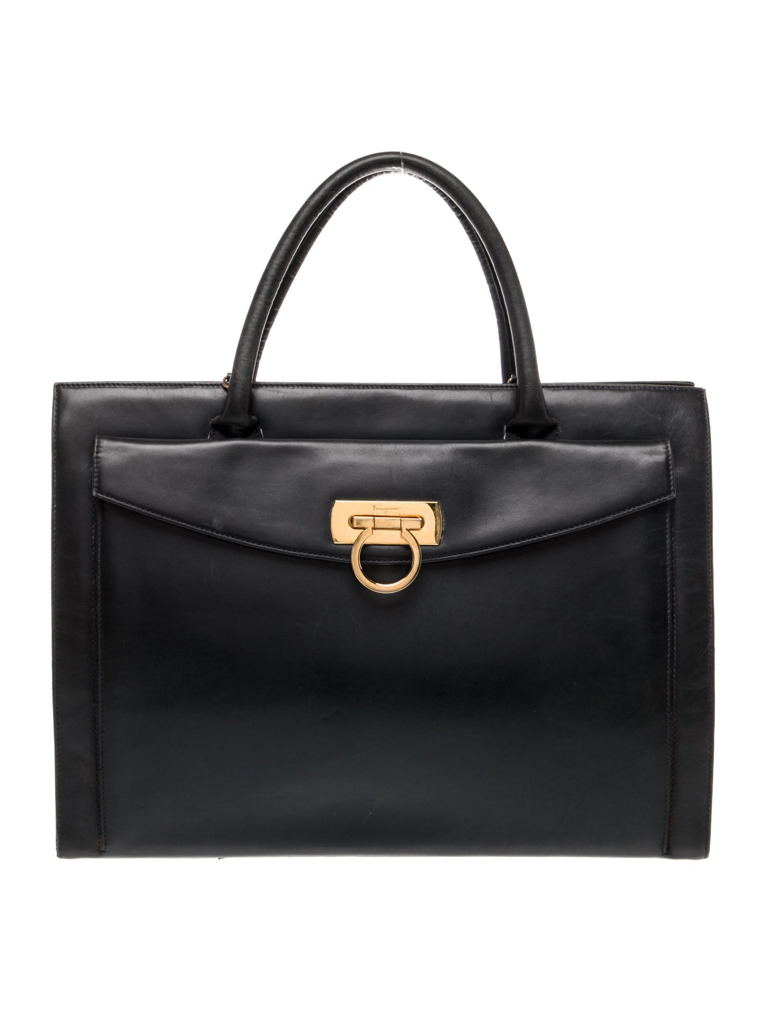 Salvatore Ferragamo Leather Top Handle Bag