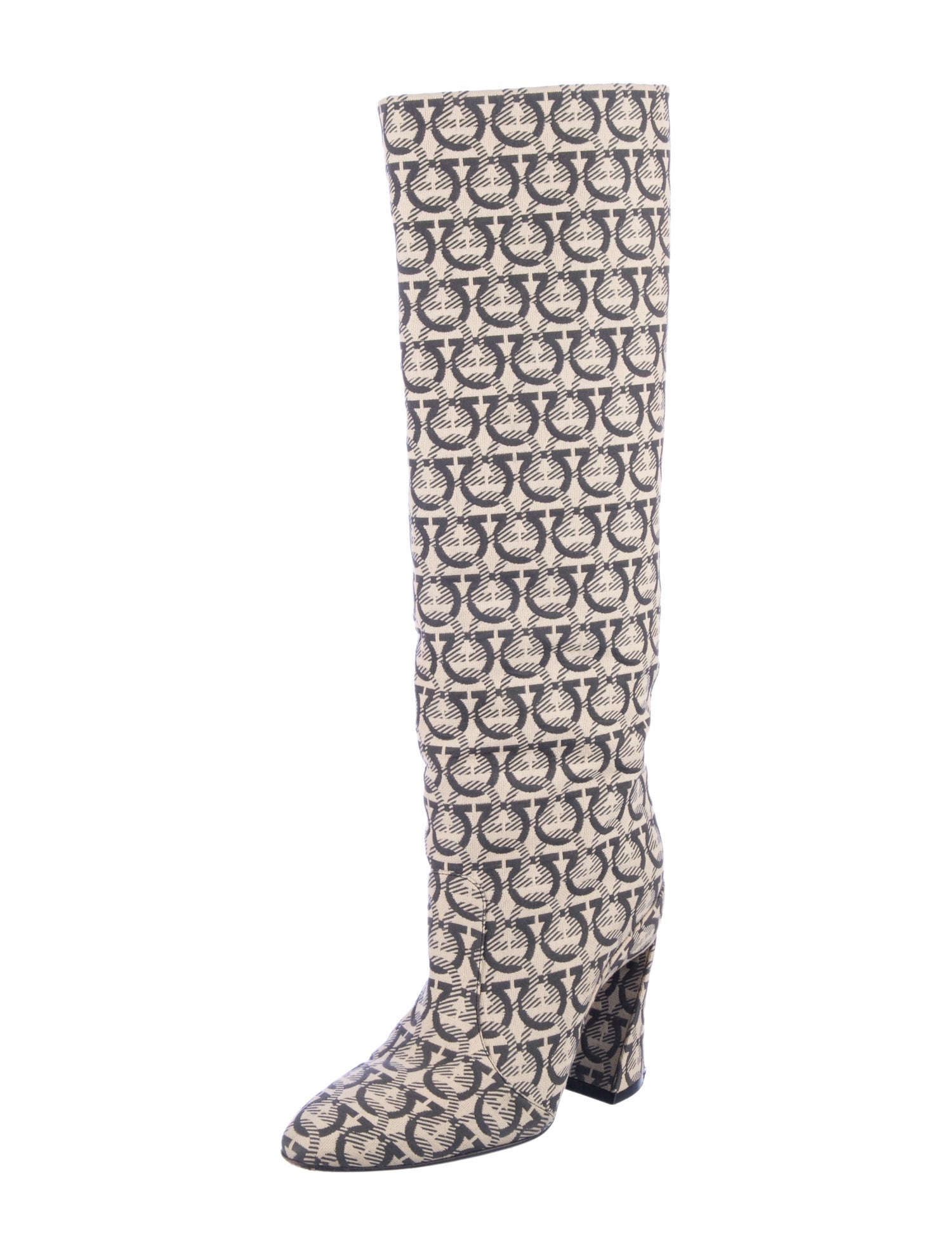 Salvatore Ferragamo Canvas Patterned Boots