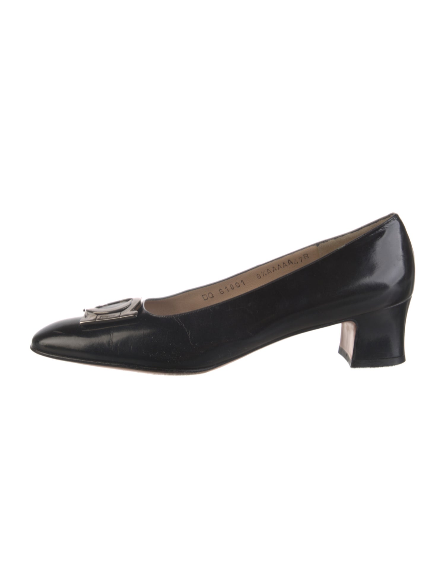 Salvatore Ferragamo Gancini Logo Leather Pumps