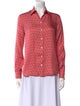 Salvatore Ferragamo Silk Printed Button-Up Top