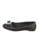 Salvatore Ferragamo Vara Bow Accent Leather Ballet Flats