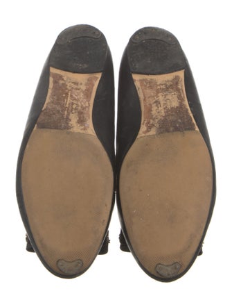 Salvatore Ferragamo Vara Bow Accent Leather Ballet Flats