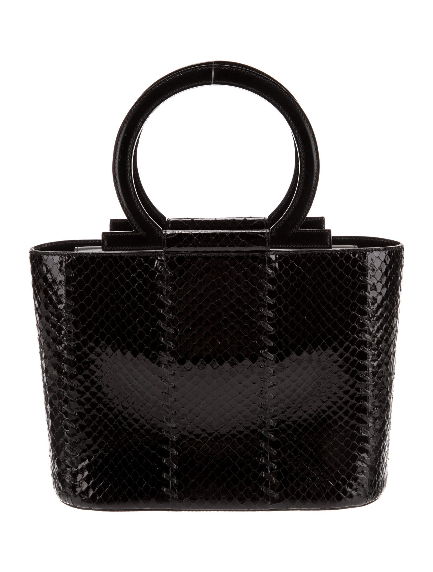 Salvatore Ferragamo Snakeskin Top Handle Bag