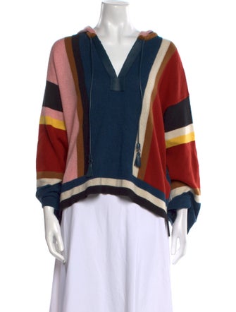 Salvatore Ferragamo Striped V-Neck Sweater