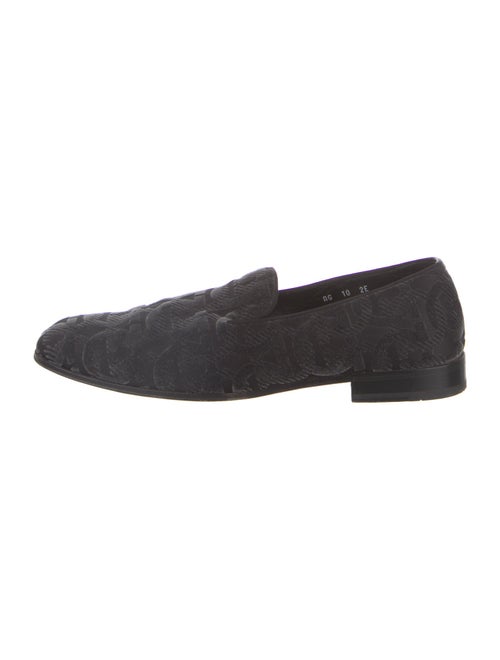 Salvatore Ferragamo Gancini Logo Velvet Loafers